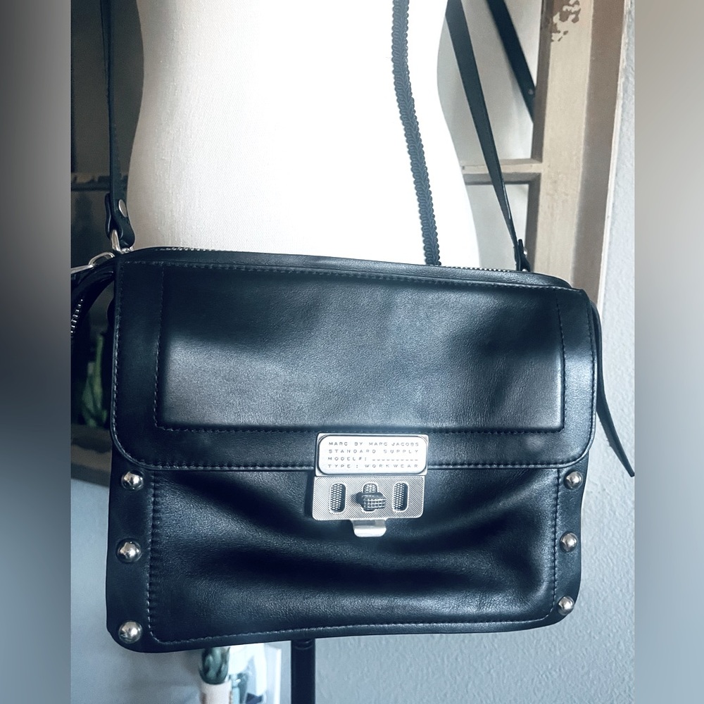 Marc by Marc Jacobs Leather Work Wear Studded Crossbody